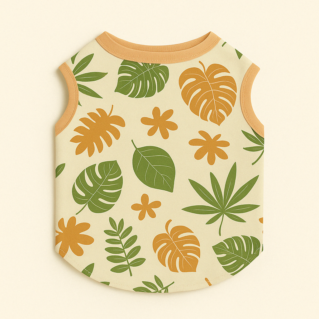 Tropical Leaf Muscle Tee