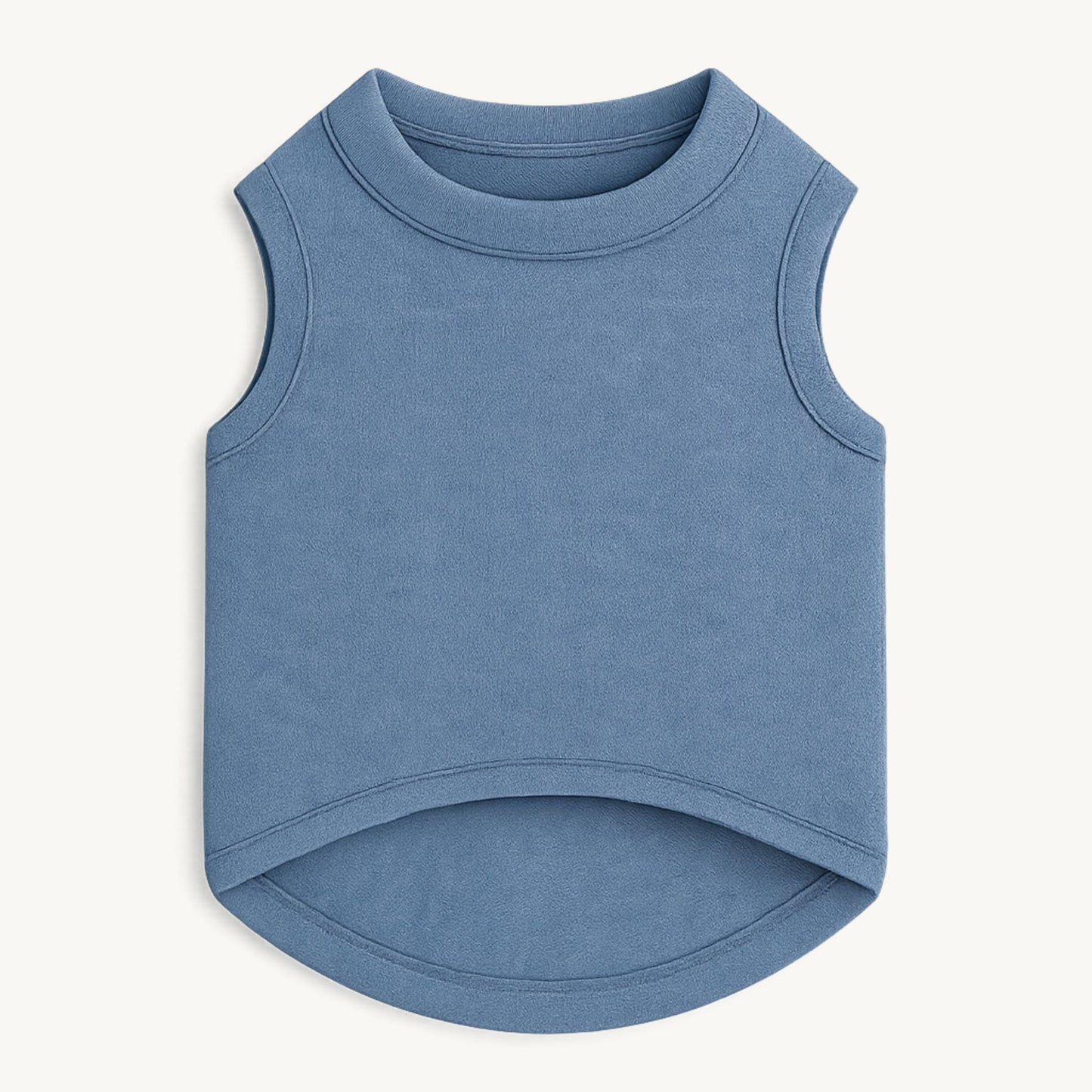 Blue Solid Muscle Tee