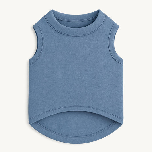 Blue Solid Muscle Tee
