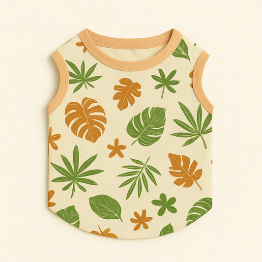 Tropical Leaf Muscle Tee