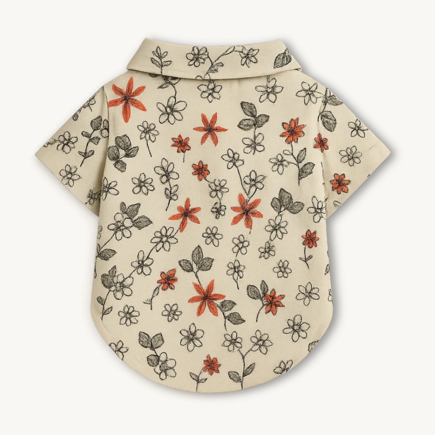 Beige Shirt with Embroidery
